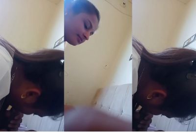A 19-year-old GF gives an Indian blowjob to BF