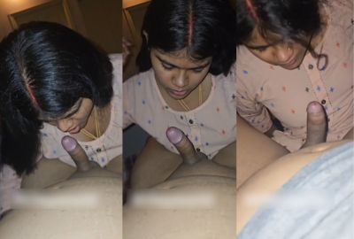Cheating housewife sucks her Devar's dick at midnight