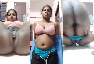 South Indian waitress strips to show her nude body on camera