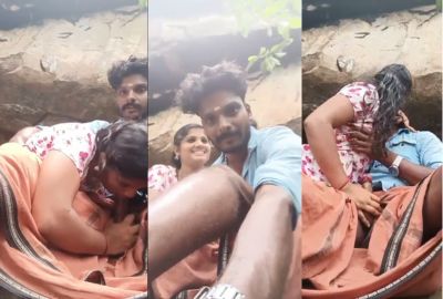 Tamil outdoor sex of a girl sucking lover's dick