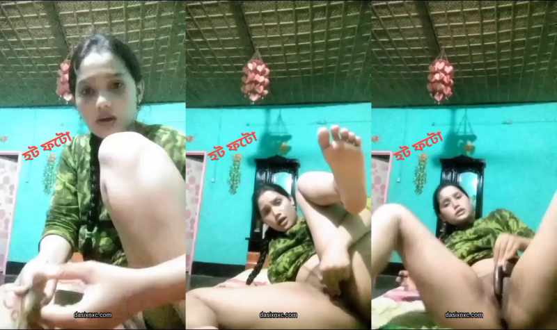 Desi Masala horny girl insert brinjal inside pussy